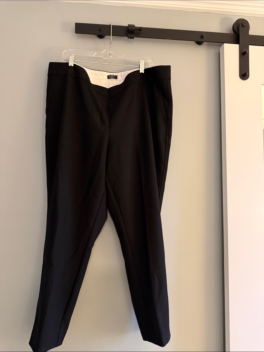 LOFT Black Straight-Leg Dress Pants
